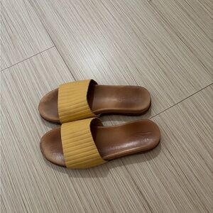 Yellow Slide Sandals